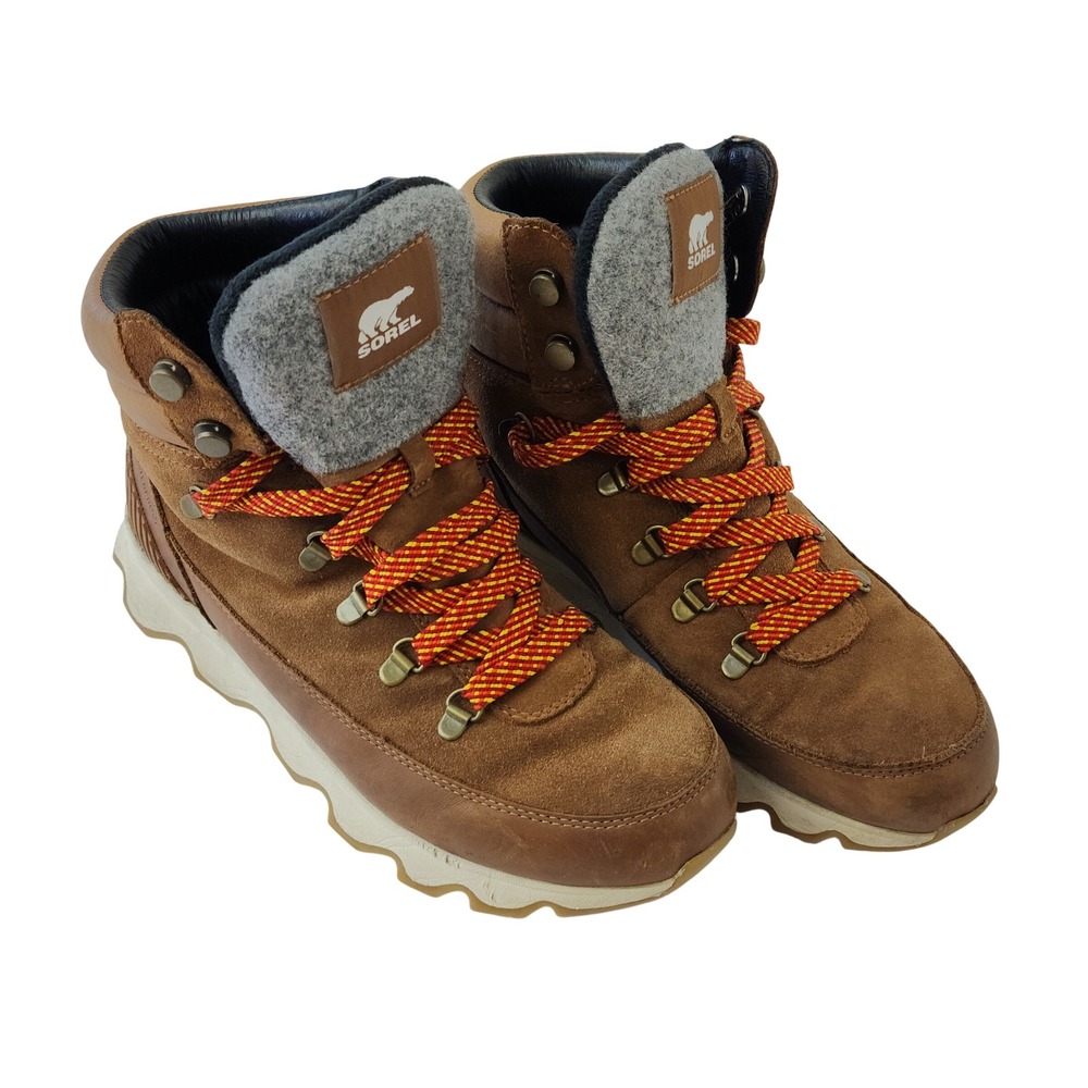 Sorel Kinetic Conquest Waterproof Winter Boots Tan Brown NL3768-242 Womens 10.5
